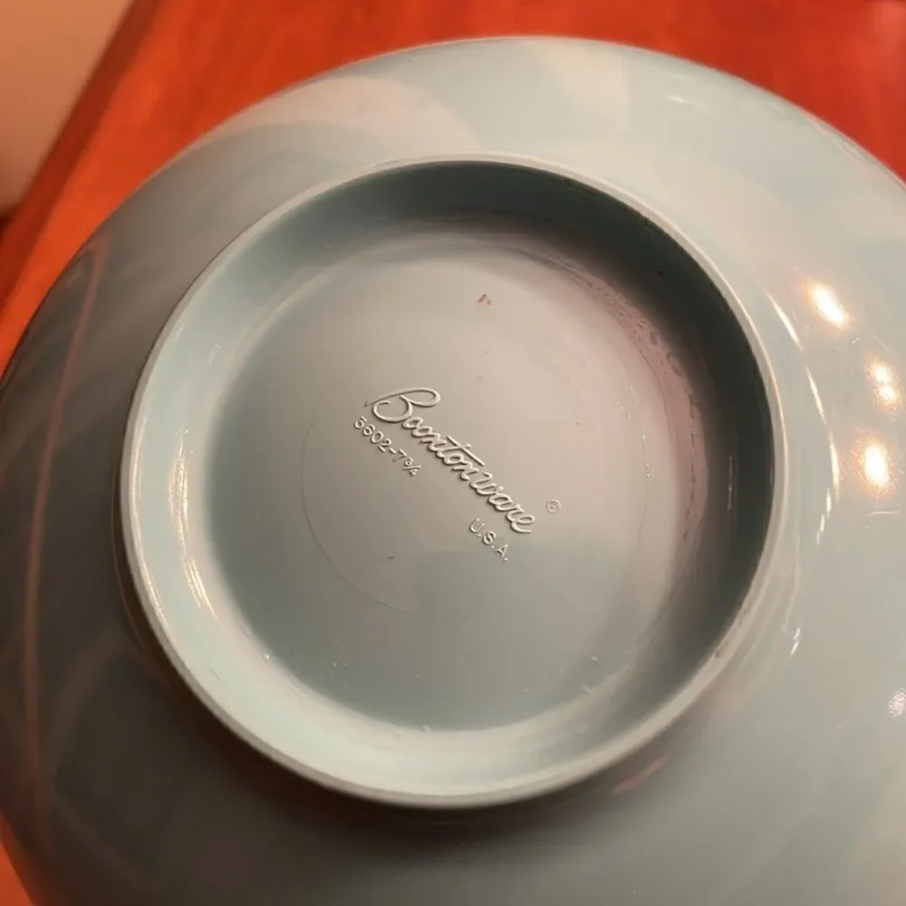 Atomic Set of 3 Teal Vintage Melamie Bowls